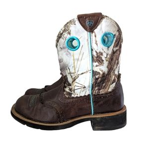 Ariat Fatbaby Snowflake Real Tree Camo Cowboy Western Hunting Boots Size 7.5